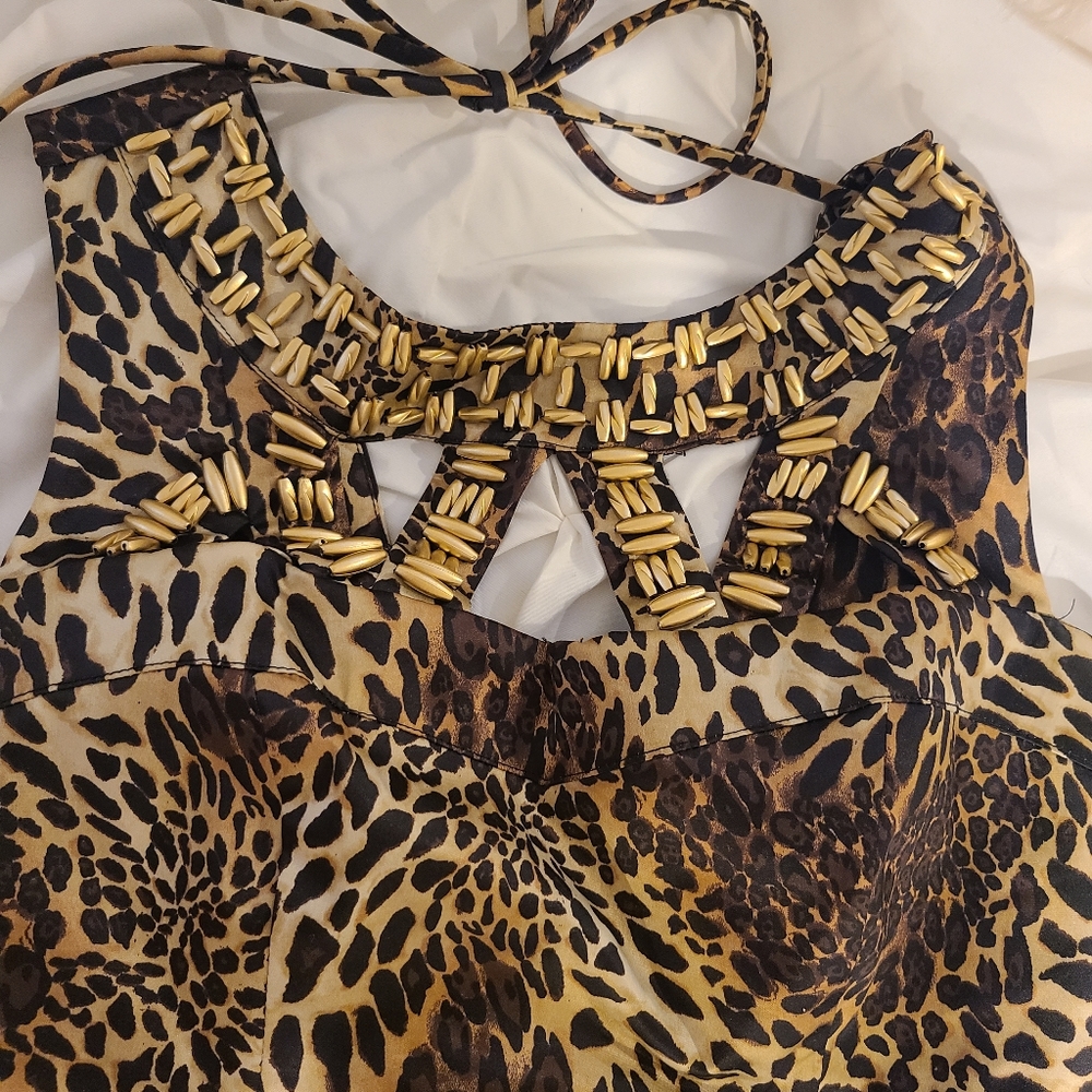 Sexy Leopard Print Mini Dress